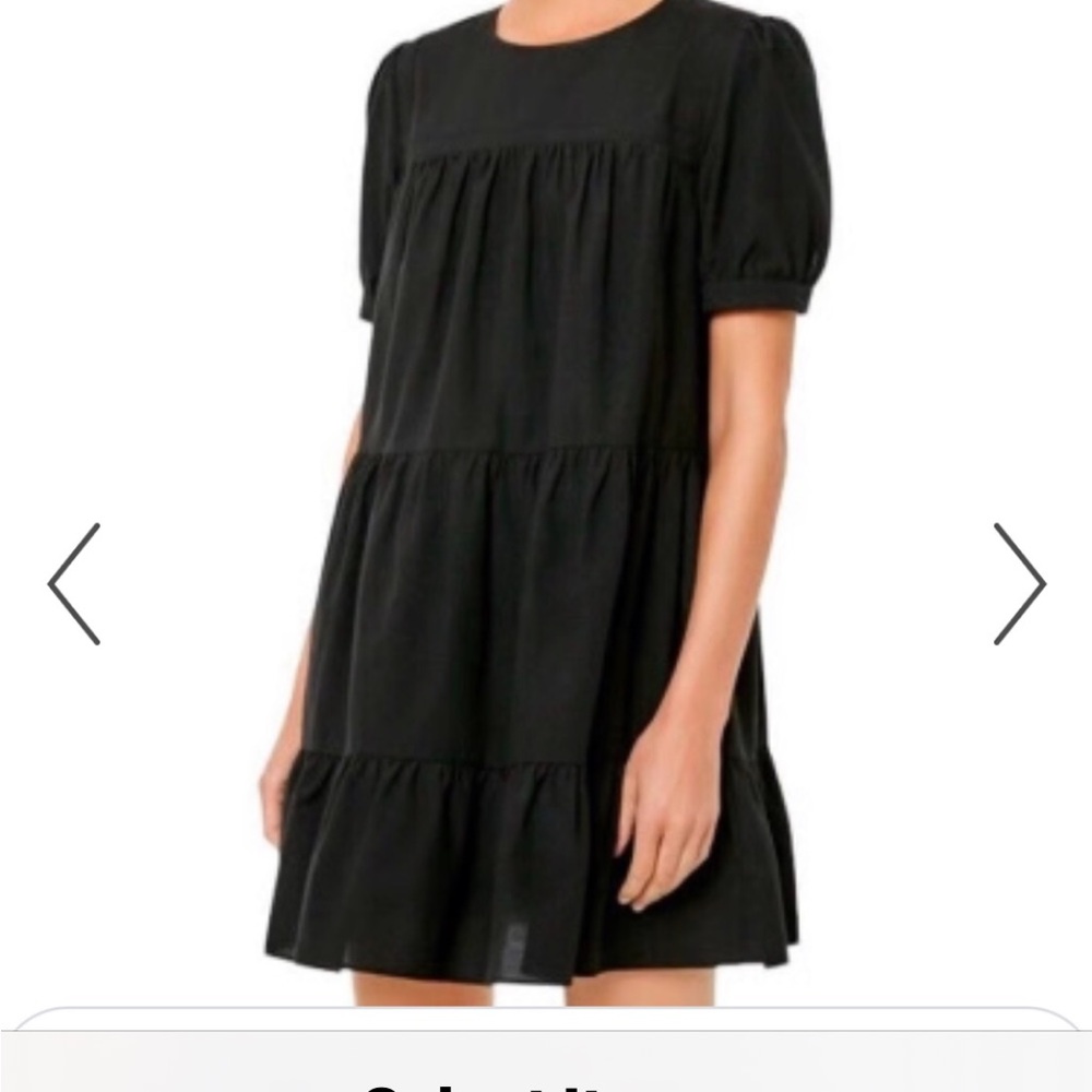 Women Pomander Place Black Quinn Dress small TuckerNuck babydoll has lining